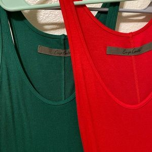 Enza costa rib tank 2 size S NWOT PRICE IS FOR BOTH